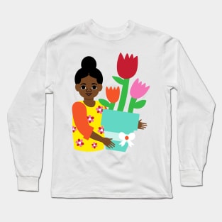 Potted Tulips Long Sleeve T-Shirt